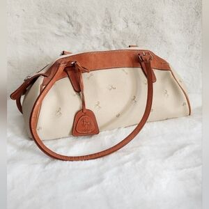 Petusco Vintage Cream and Tan handbag